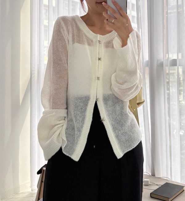  「テンセルウールホックカーディガン」|カーディガン|