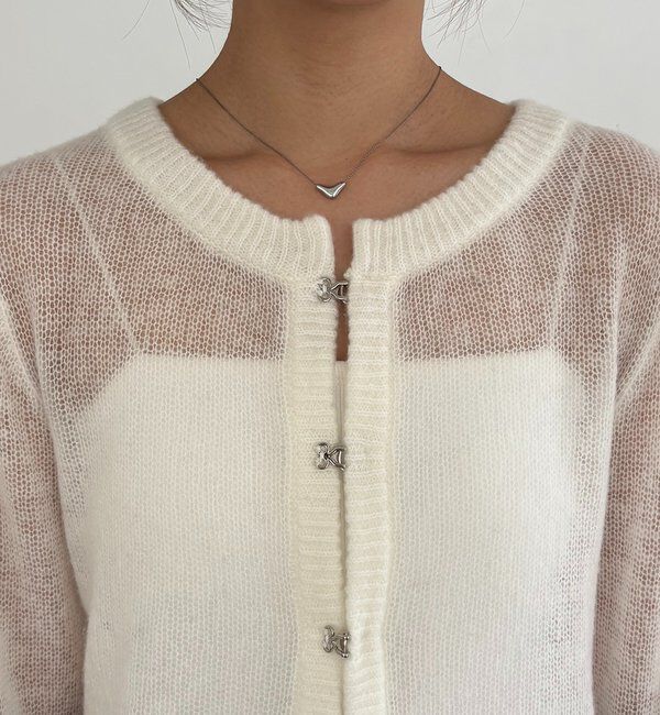  「テンセルウールホックカーディガン」|カーディガン|