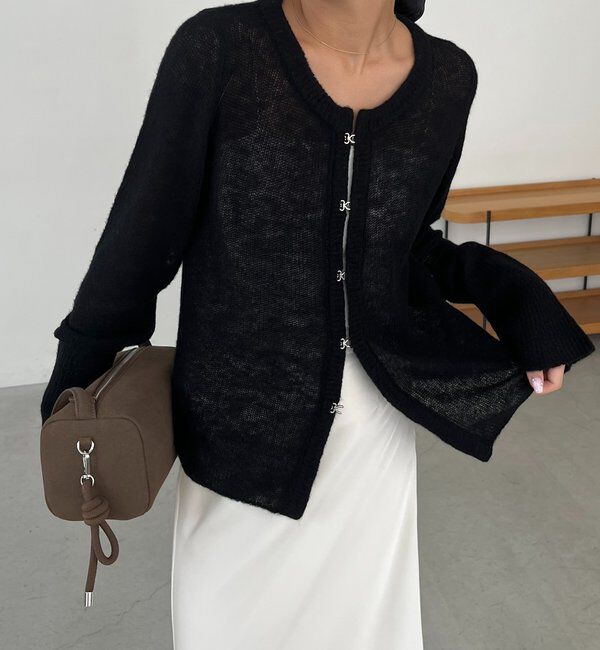  「テンセルウールホックカーディガン」|カーディガン|