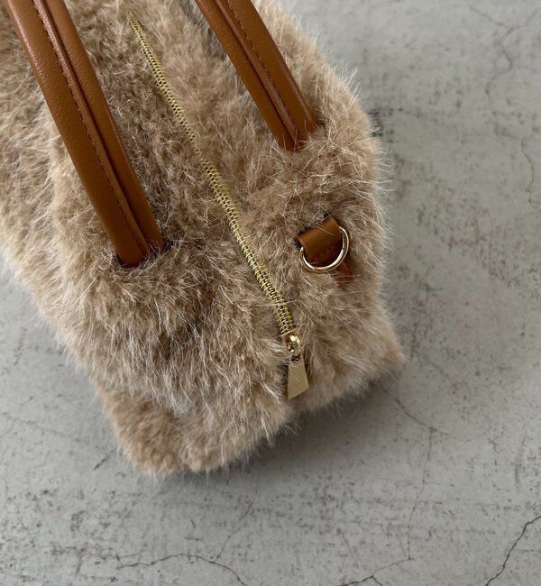  「ファー2WAYボストンバッグ」|トートバッグ|