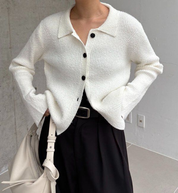  「ビアードカラーニット」|カーディガン|