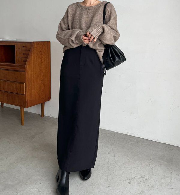  「【前後2WAY】もちふわ2WAYスキッパーニット」|ニット・セーター|