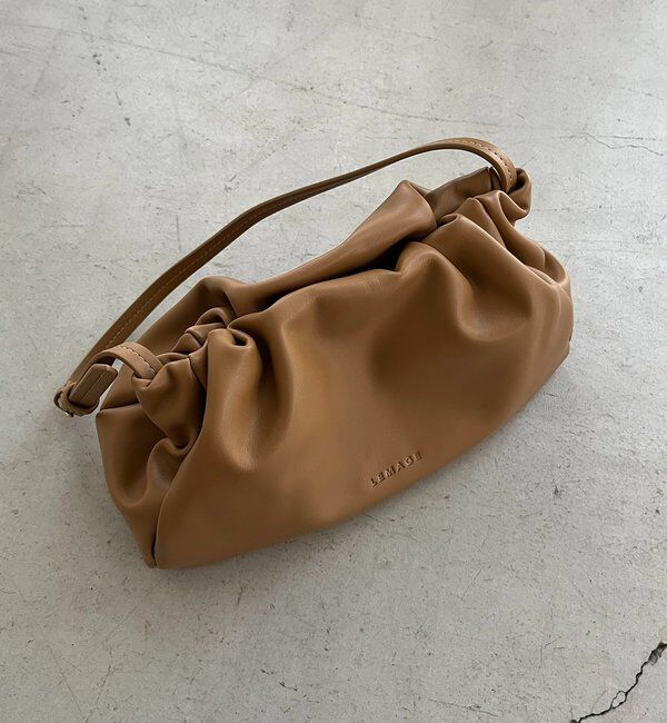  「【新色/ライトベージュ】クラウディギャザーバッグ」|トートバッグ|