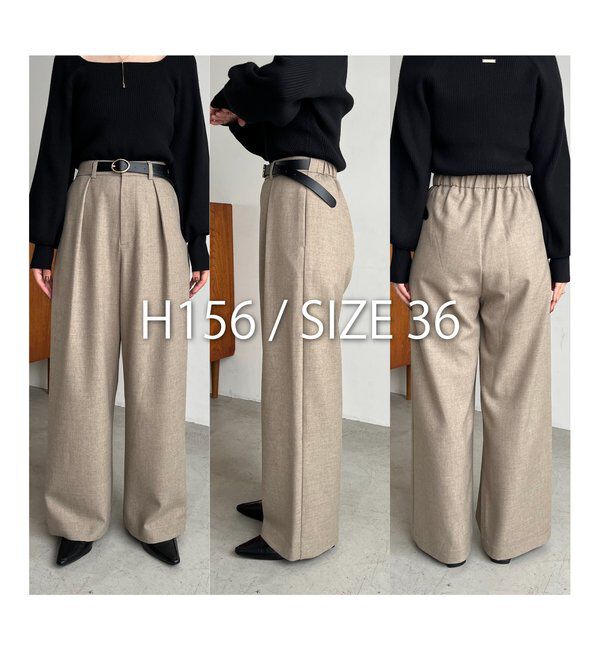  「【低身長サイズあり】アシメベルトSETパンツ」|チノ|