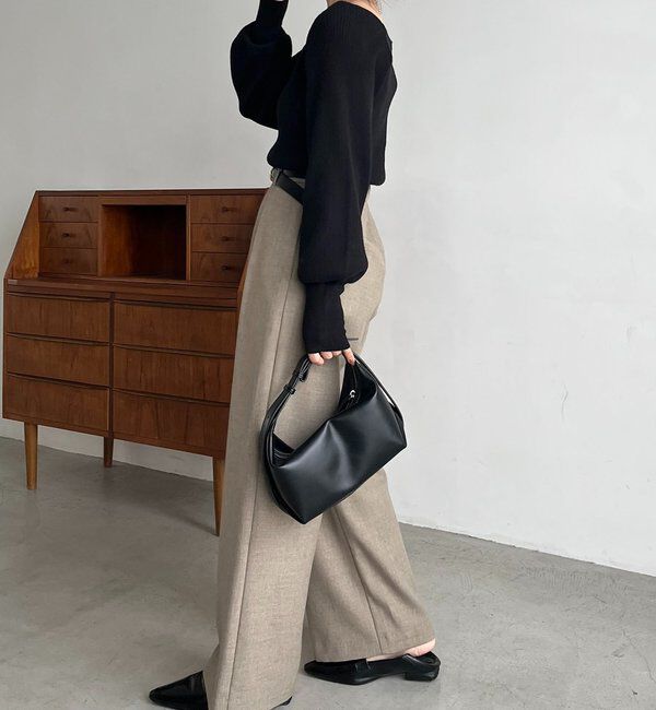  「【低身長サイズあり】アシメベルトSETパンツ」|チノ|