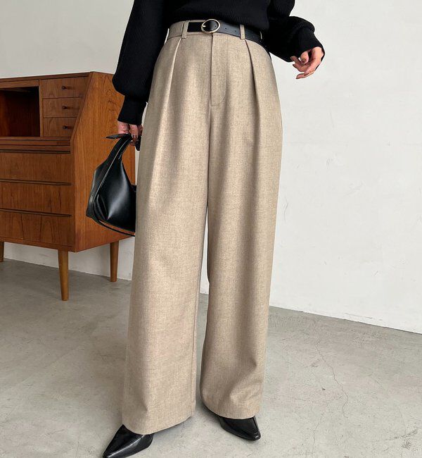  「【低身長サイズあり】アシメベルトSETパンツ」|チノ|