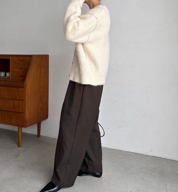  「ニュアンスボタンレイヤード風カーディガン」|カーディガン|