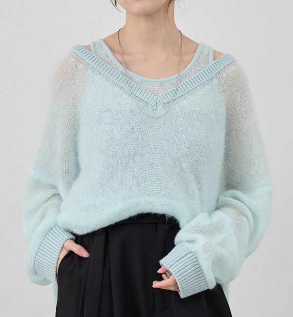  「レイヤードシアーニット」|ニット・セーター|