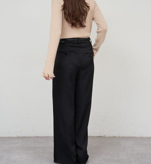  「サテンワイドパンツ」|チノ|