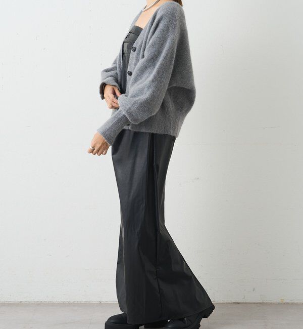  「レザーキャミワンピース」|ワンピース|