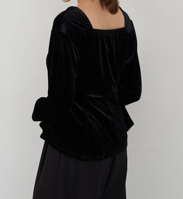  「ベロアペプラムプルオーバー」|Tシャツ・カットソー|
