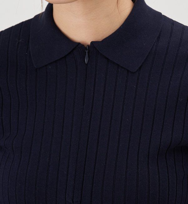  「ハーフジップリブニット」|ニット・セーター|