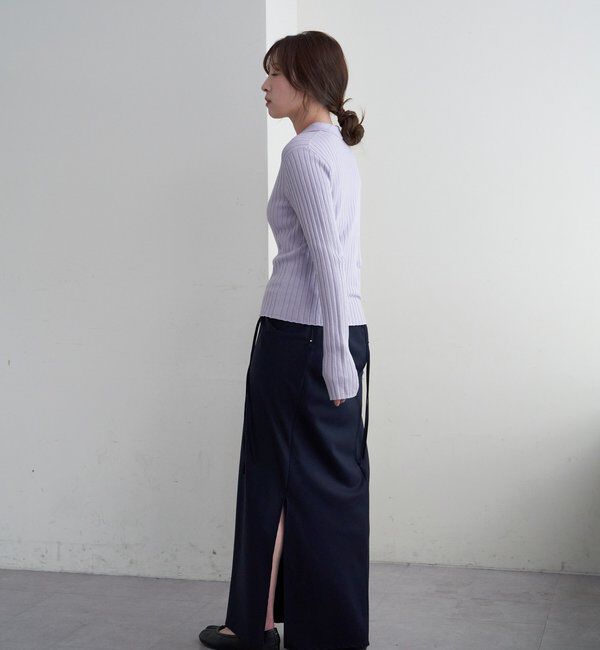  「ハーフジップリブニット」|ニット・セーター|