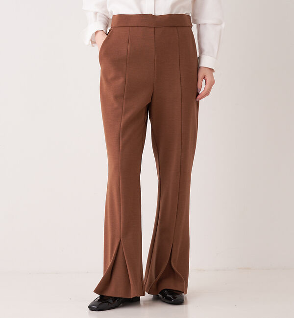 collex「【WEB限定】ウール混　カットポンチフレアパンツ」|その他|キャメル