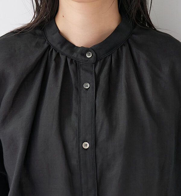 collex「【WEB限定】リネンギャザーブラウス」|シャツ・ブラウス|