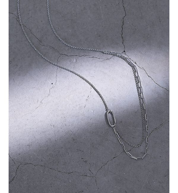 collex「【dignif】【金属アレルギー対応】ミックスチェーンポイントネックレス」|ネックレス|シルバー