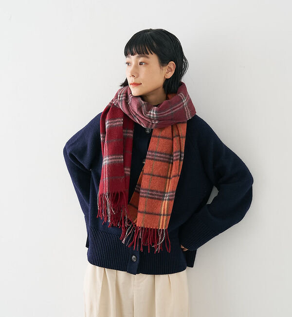 collex「ウールリバーシブルチェックストール」|マフラー|