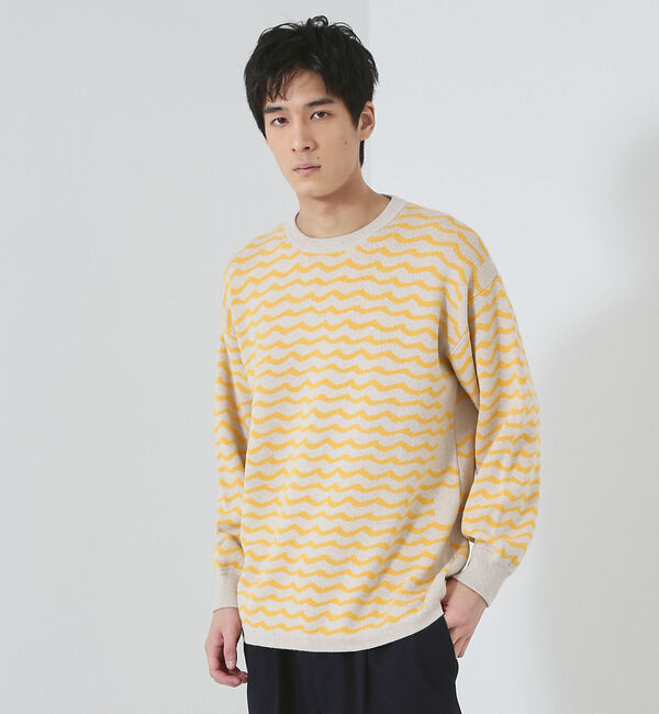 ABAHOUSE「シルクミックス WJQ ホリゾンタル ボーダー ニット」|ニット・セーター|