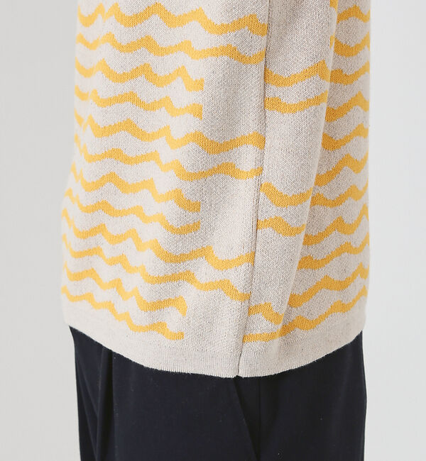 ABAHOUSE「シルクミックス WJQ ホリゾンタル ボーダー ニット」|ニット・セーター|