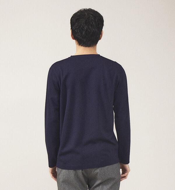 ABAHOUSE「【クルーネック】ポンチ 長袖 Tシャツ」|Tシャツ・カットソー|