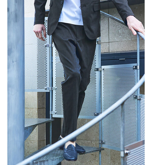 ABAHOUSE「【セットアップ対応】COOL DRYMAX イージー スラックス」|スラックス|ブラック