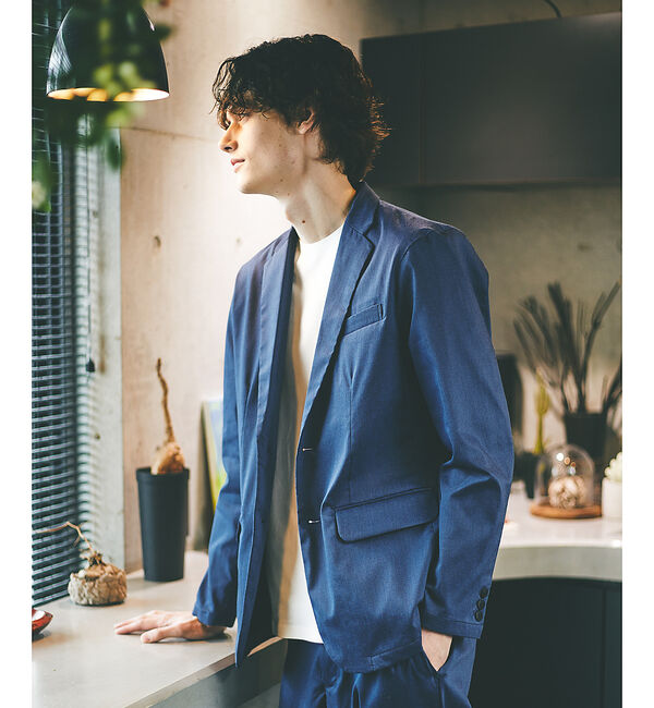 ABAHOUSE「【セットアップ対応】COOL DRYMAX ジャケット」|テーラードジャケット|ブルー