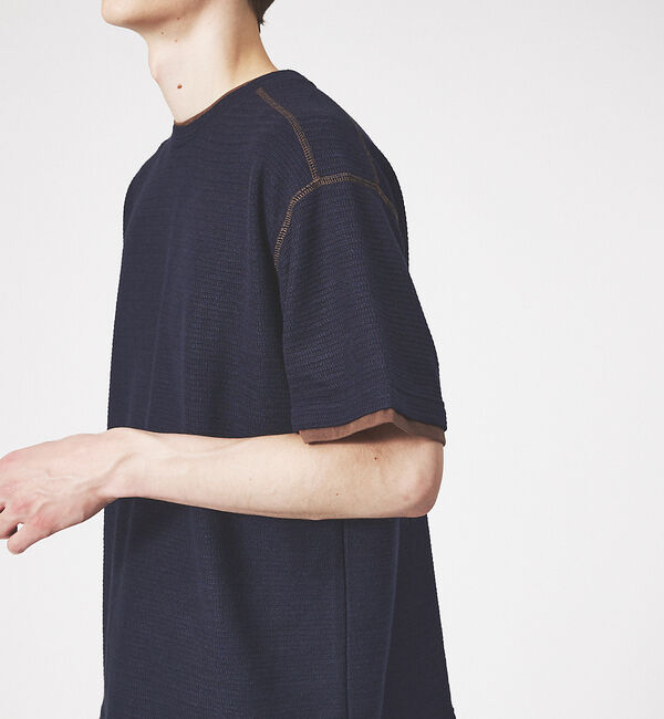 ABAHOUSE「【ドライタッチ 】ヘムラウンド 半袖 Ｔシャツ」|Tシャツ・カットソー|