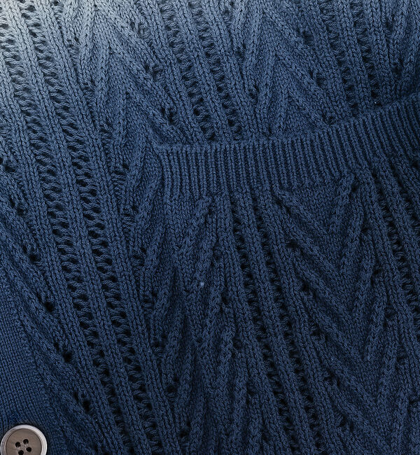 ABAHOUSE「【透かし編み】グラデーション シアー カーディガン」|カーディガン|