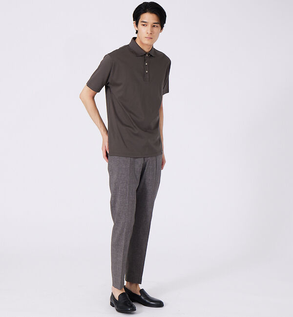 ABAHOUSE「【ブルー＆イエロー】ソロストレッチ リネン テーパード パンツ / スラックス」|その他|