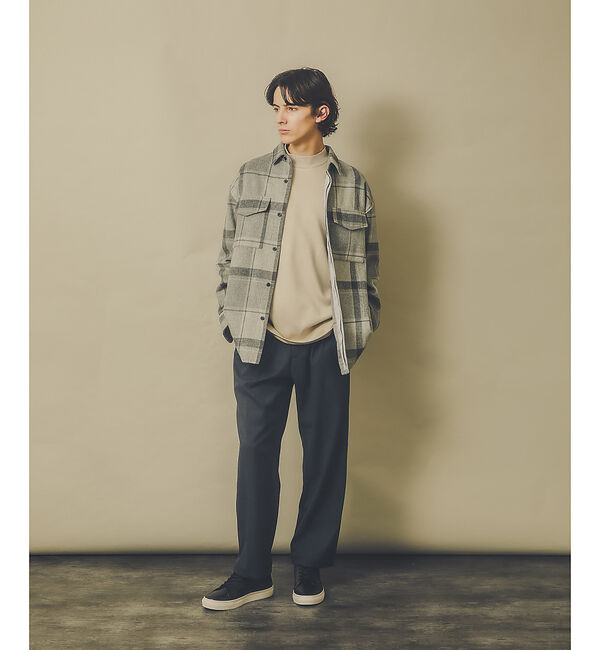 ABAHOUSE「【シルキータッチ】ライトダンボールモックネック ロンT」|Tシャツ・カットソー|