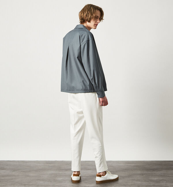 ABAHOUSE「インバーテッドプリーツ シャツブルゾン」|ブルゾン・スタジャン|