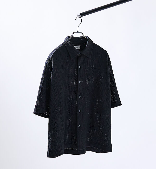 ABAHOUSE「メッシュジャガード　シアーシャツ / オーバーサイズ」|シャツ・ブラウス|