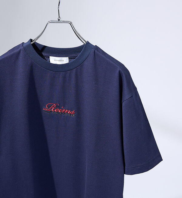 ABAHOUSE「レタリングステッチ刺繍　半袖Tシャツ」|Tシャツ・カットソー|