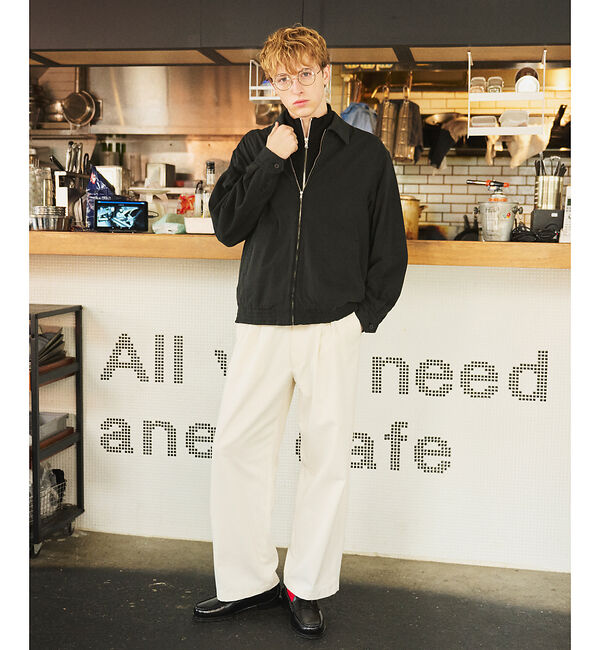 ABAHOUSE「オーバーダイ コットン ZIPブルゾン / オーバーサイズ」|ブルゾン・スタジャン|