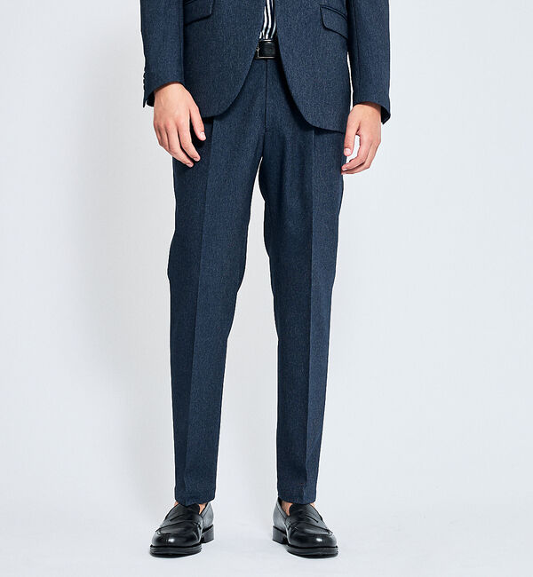 ABAHOUSE「【セットアップ対応】デニムライク ワンタック イージースラックス / 2WAYス」|スラックス|