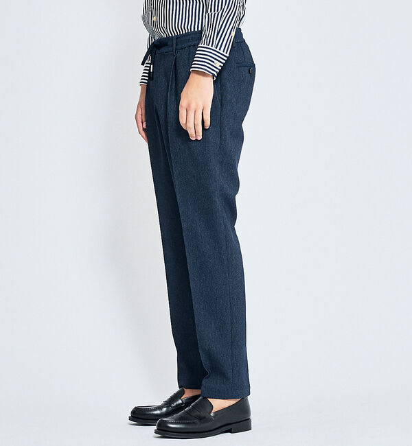 ABAHOUSE「【セットアップ対応】デニムライク ワンタック イージースラックス / 2WAYス」|スラックス|