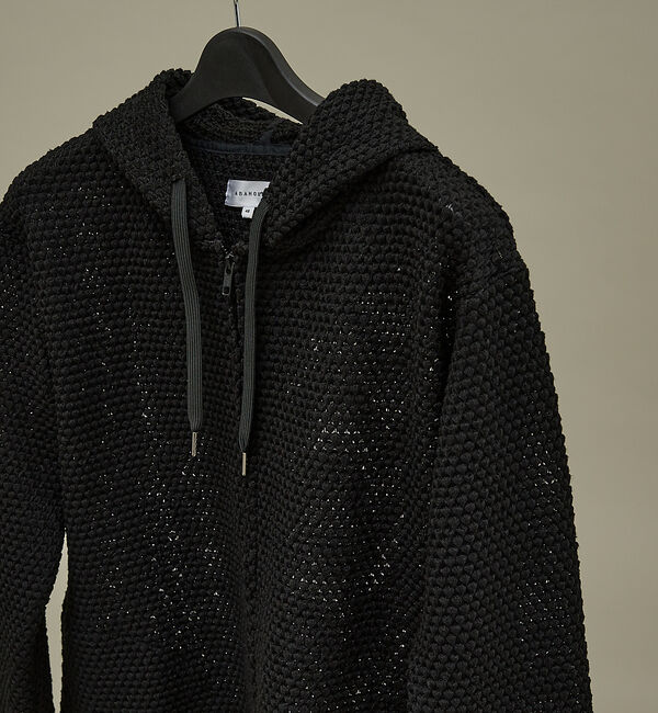 ABAHOUSE「シェルニット ダブルジップパーカー」|パーカー|