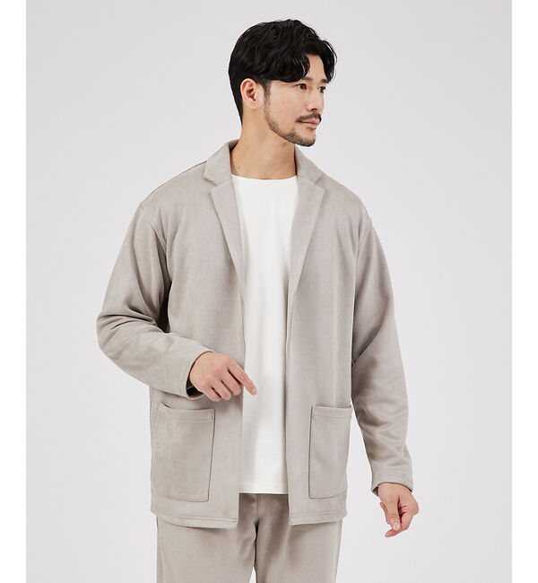 ABAHOUSE「【セットアップ対応】ネオスエード ジャケット カーディガン / ダンボールニット」|カーディガン|