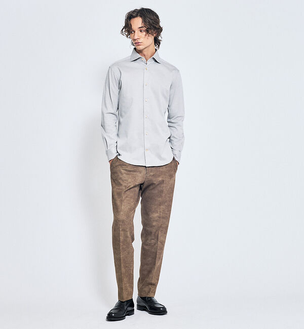 ABAHOUSE「【セットアップ対応】Down Fabric フェードスエード イージースラックス」|スラックス|