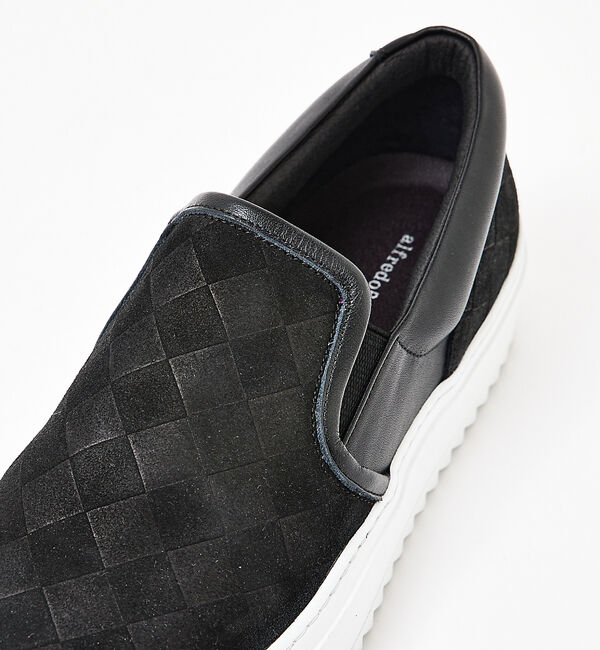 alfredoBANNISTER「【MASTER KICKS】厚底シャークソール レザー メッシュ型押し スリッポ」|スニーカー|