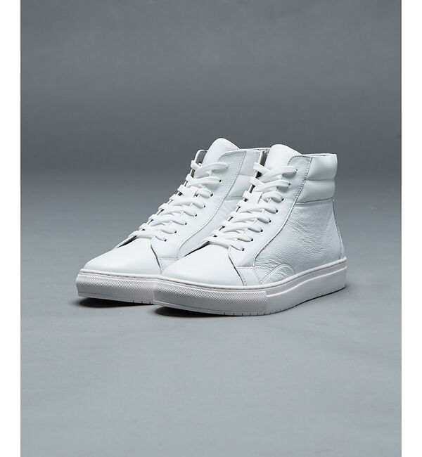 alfredoBANNISTER「サイドジップ ハイカット レザースニーカー」|スニーカー|ホワイト