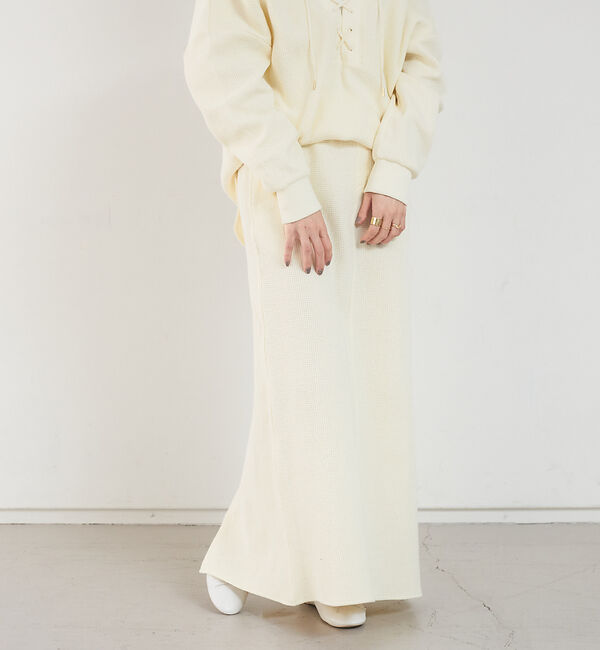 Rouge vif「【セットアップ対応】ワッフルロングスカート」|スカート|アイボリー