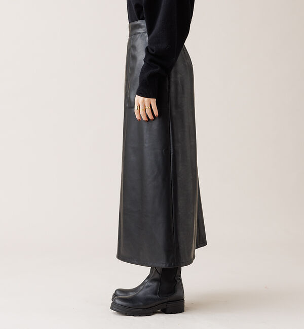 Rouge vif「エコレザーフレアスカート」|スカート|