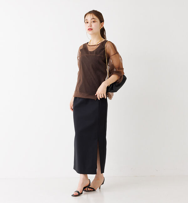 Rouge vif「ストレッチ タイトスリットスカート」|スカート|