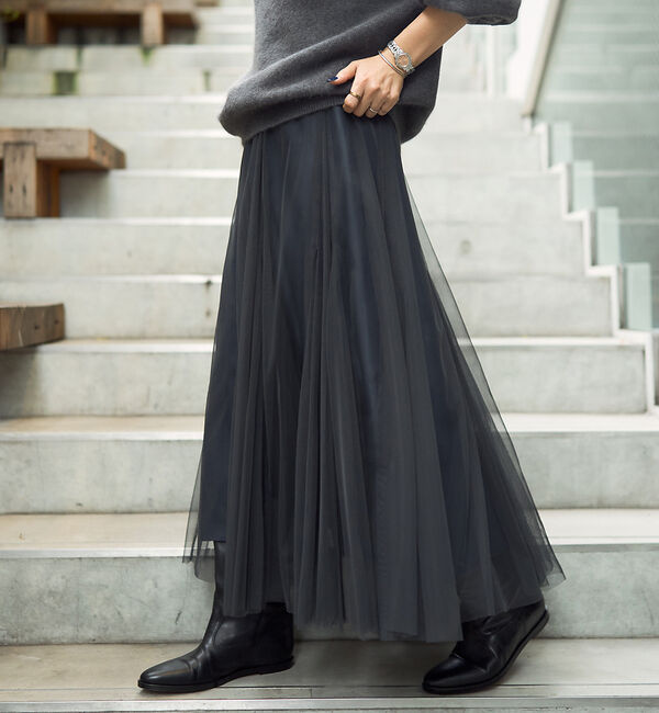 Rouge vif「【追加】チュールマチフレアスカート」|スカート|