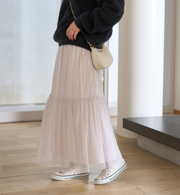 Rouge vif「リバーシブル２WAYチュールスカート」|スカート|