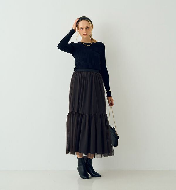 Rouge vif「リバーシブル２WAYチュールスカート」|スカート|