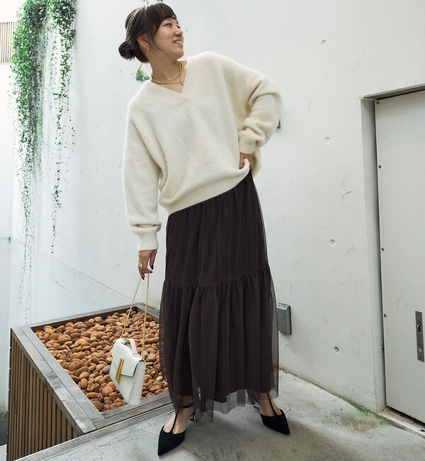 Rouge vif「リバーシブル２WAYチュールスカート」|スカート|