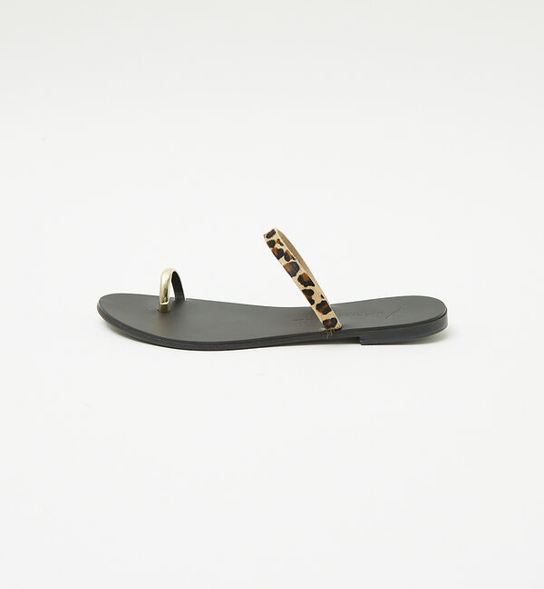 Rouge vif「【LAOCOONTE／ラオコンテ】フラットトングサンダル Elea Suede」|サンダル|