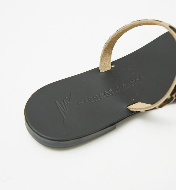 Rouge vif「【LAOCOONTE／ラオコンテ】フラットトングサンダル Elea Suede」|サンダル|